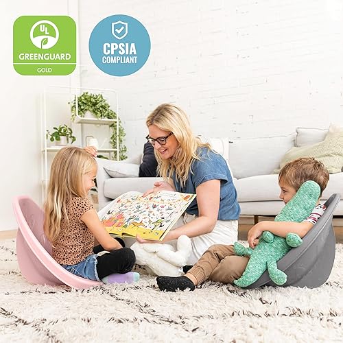 Miniatura 83 de ECR4Kids Leaf - Asiento de suelo, silla mecedora, color rojo, 6 piezas Azul,Contemporáneo,Tono tierra,Esmeralda/Sólidos,Verde Fern,Verde,Gris,Verde