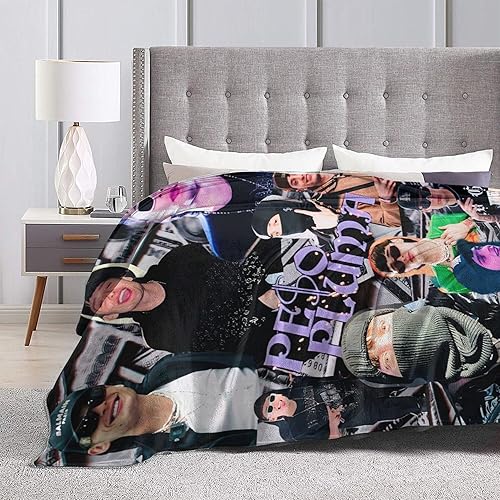 Miniatura 4 de Manta de collage de música, manta de felpa súper suave para todas las estaciones, manta para dormitorio, cama, sala de estar, sofá de 60 x 50