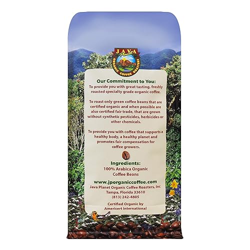 Miniatura 8 de Java Planet paquete de muestra de granos de café enteros orgánicos USDA café de alta calidad arábica gourmet empaquetado en seis bolsas de 32oz