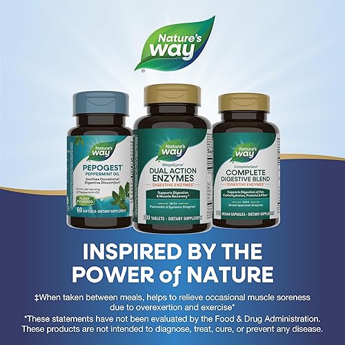 Miniatura 5 de Nature's Way Enzimas sistémicas de megacimas, alivia el dolor muscular ocasional y las molestias*, enzimas pancreáticas, apoyo digestivo*, reduce