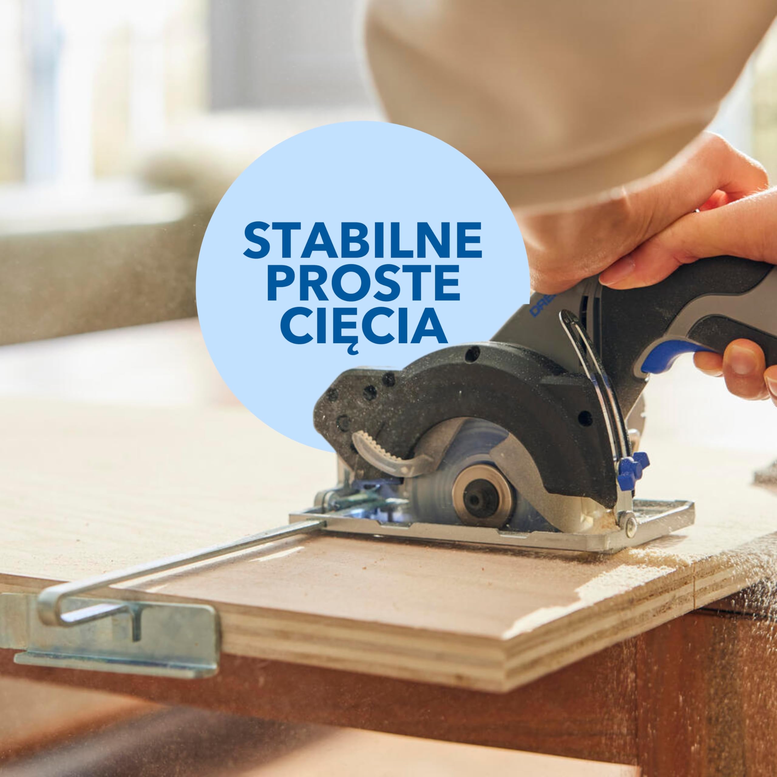 Dremel Blueprint CS12V-S1 akumulatorowa piła tarczowa z silnikiem bezszczotkowym z laserową prowadnicą liniową, prowadnica do cięcia ukośnego, 1 wielomateriałowa piła tarczowa, 1 akumulator 2,0 Ah +