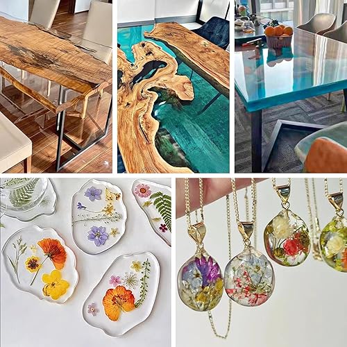 Miniatura 6 de Kit de resina epoxi transparente de 72 onzas, fundición y revestimiento para mesas de río, resina artística, proyectos de joyería, bricolaje, vasos,