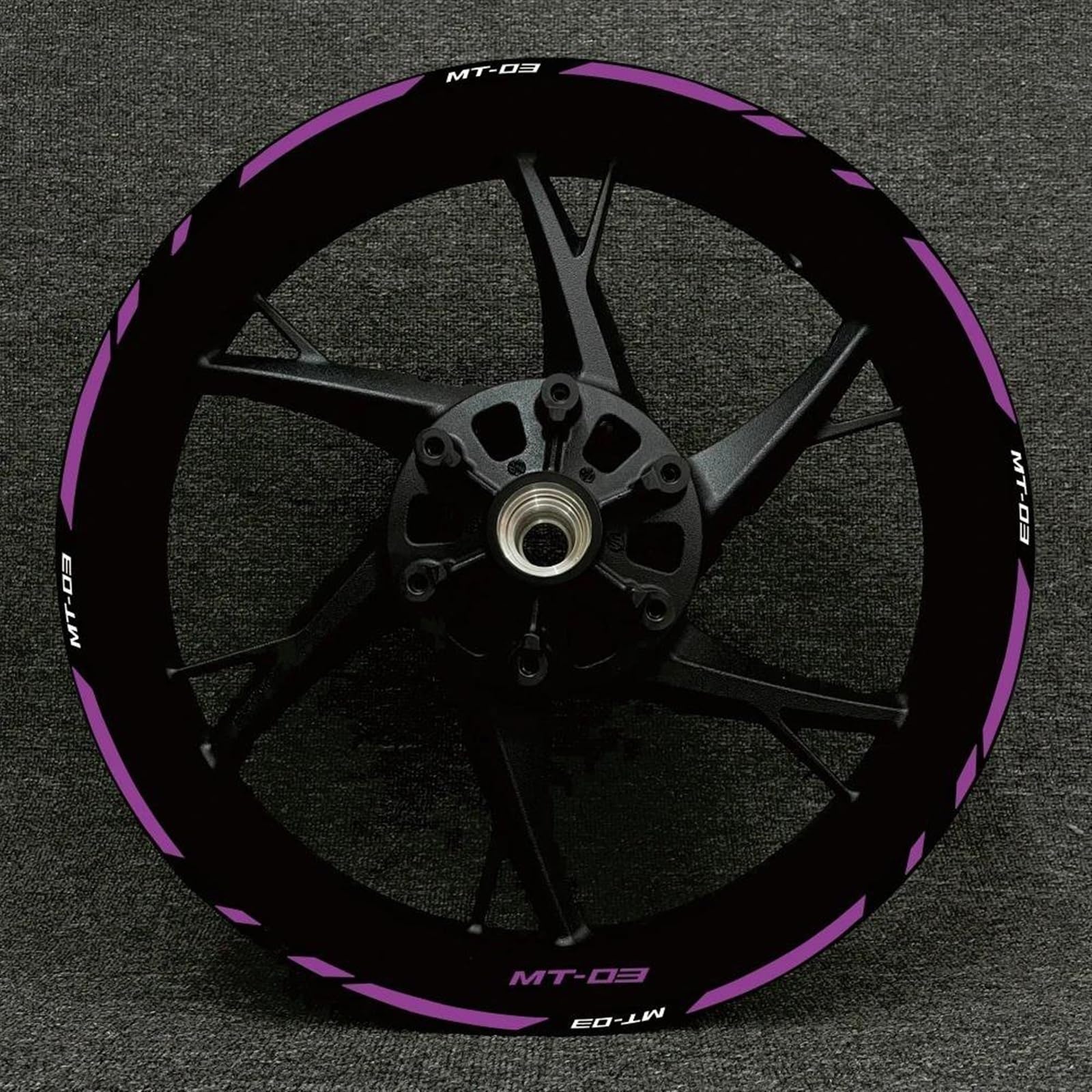 Stickers Motorcycle Wheel Stickers Night Reflective Decorative Rim for Yamaha MT-03 MT 03 Mt03(Style 19)