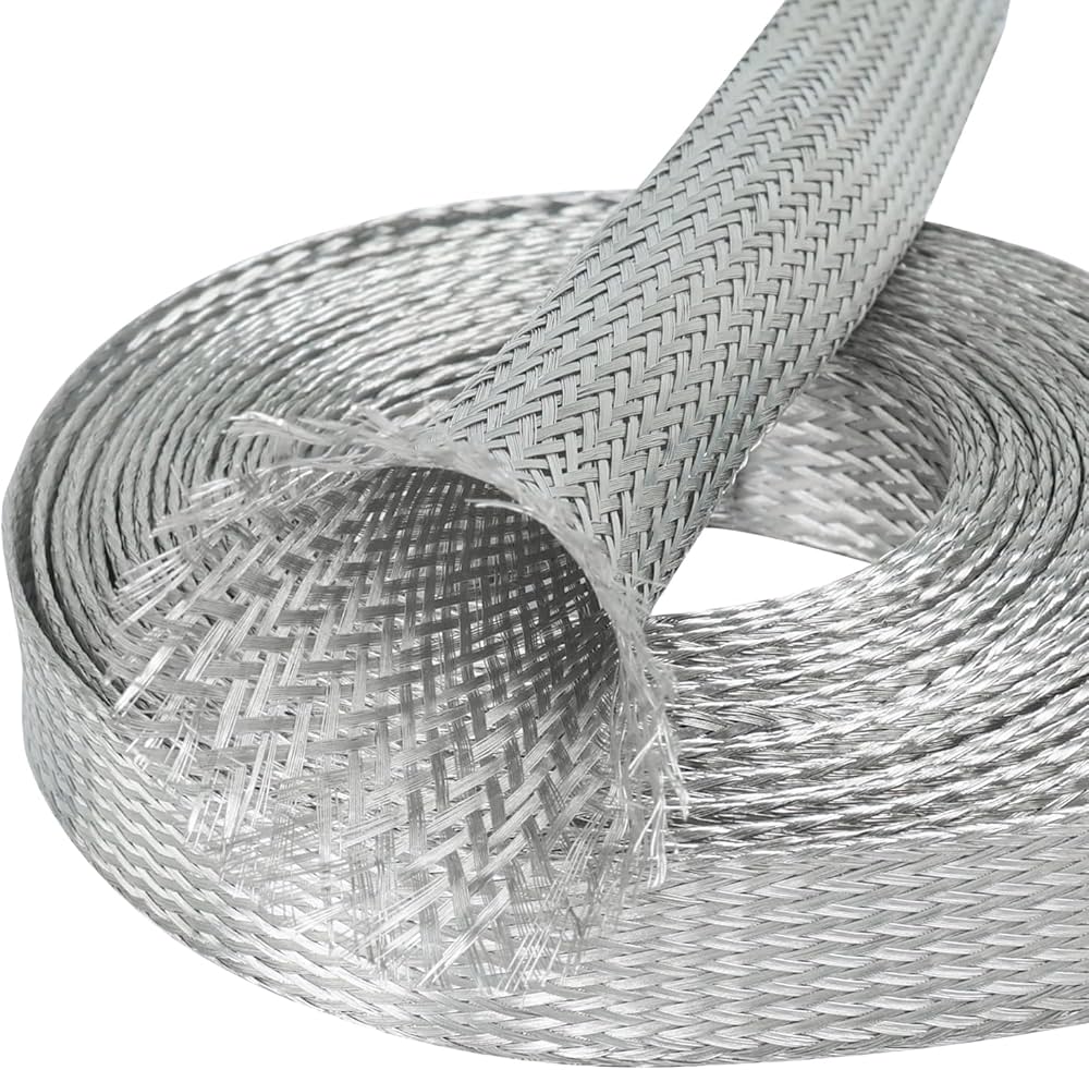 Amazon.com: FOURUB Cable Shielding Sleeve Tinned Copper Braided