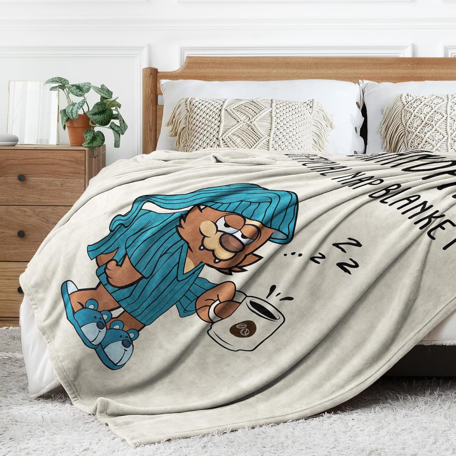 SteadStyle Christmas Grandpa Gifts, Blanket Gifts for Grandpa from Grandkids, Grandfather Birthday Gift, Thanksgiving, Christmas, Fathers Day, Fluffy Blanket for Papa, 60'' x 50'' (Beige) - Image 5