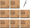 Natural Dental Floss Picks High Toughness Charcoal Toothpicks Sticks-Vegan,Eco-Friendly Sustainable Flossers for Teeth Cleaning (200 Count)