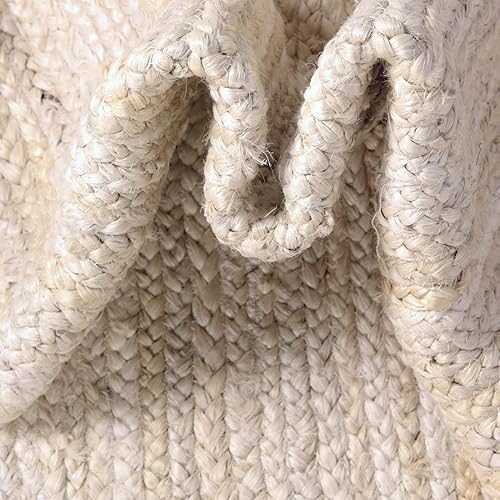 Miniatura 6 de Unique Loom Colección Jute Trenzado - Alfombra de área Dhaka (7' 1" x 10' Rectángulo, Blanco)