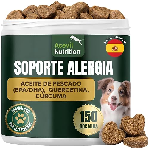 Alivio Alergia Perros, 150 uds, 100% Natural - Suplemento Inmunológico y de Piel