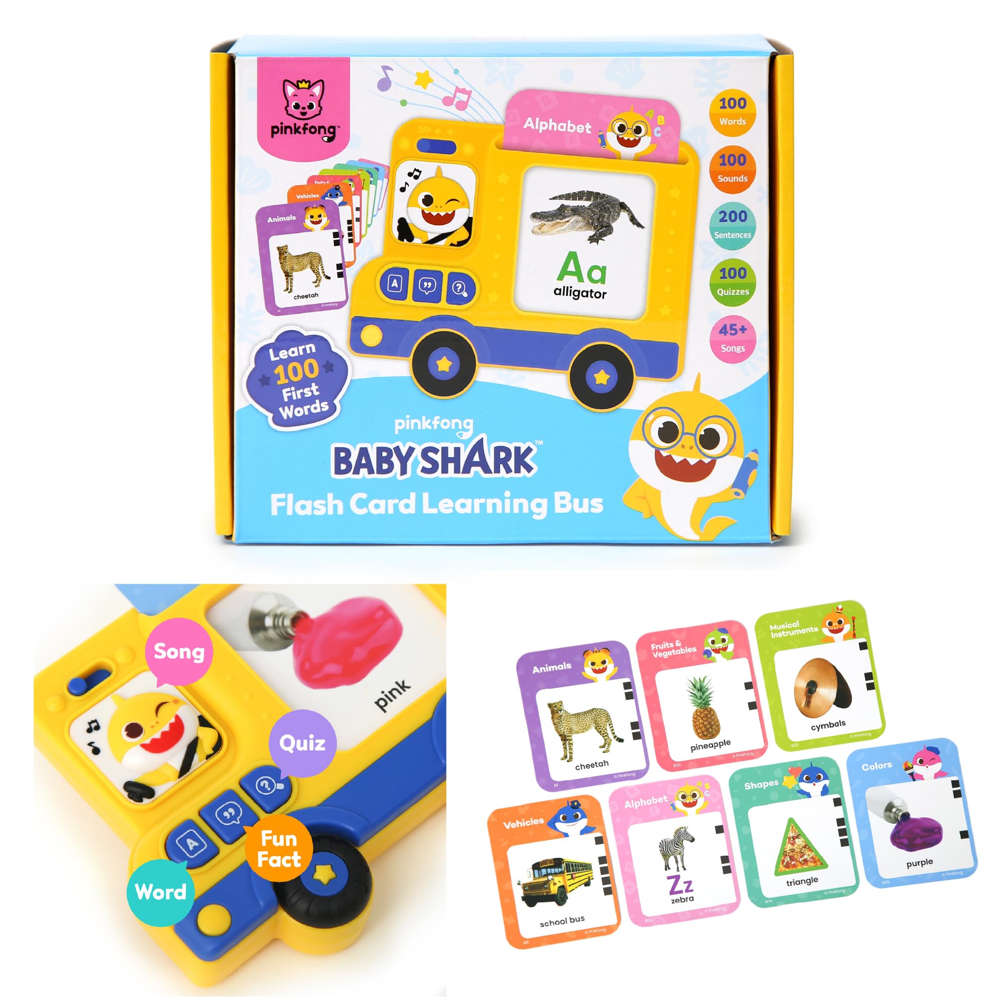 Simba Baby Uhr プラスチック トイ BLUE-BOX 1981 Pinkfong Baby Shark Sing & Learn Sound Toys: Smartphone, Sound Pad