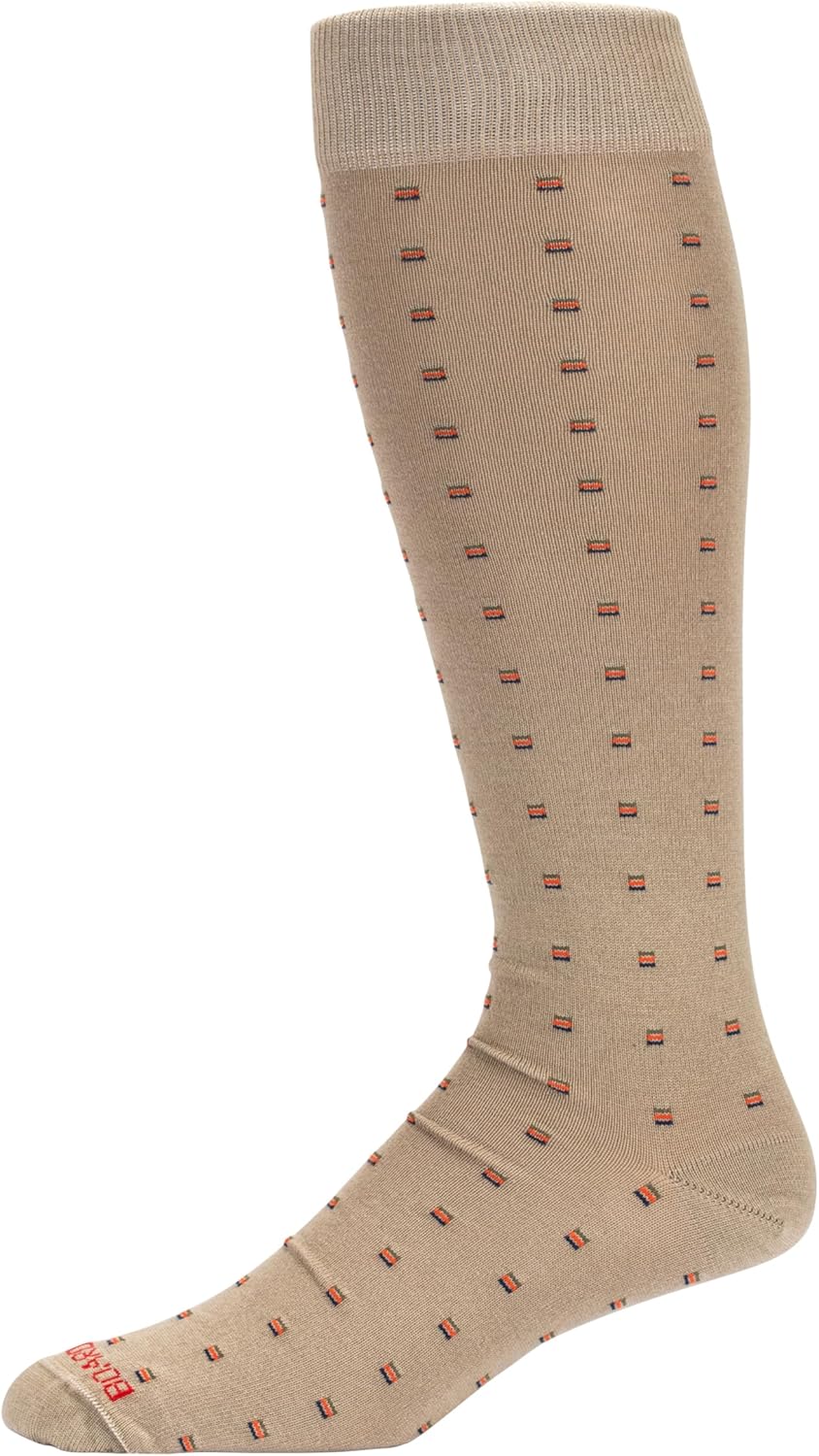 Cotton Patterned Over the Calf Dress Socks, Knee High Men’s Dress Socks, Made in USA by Boardroom Socks