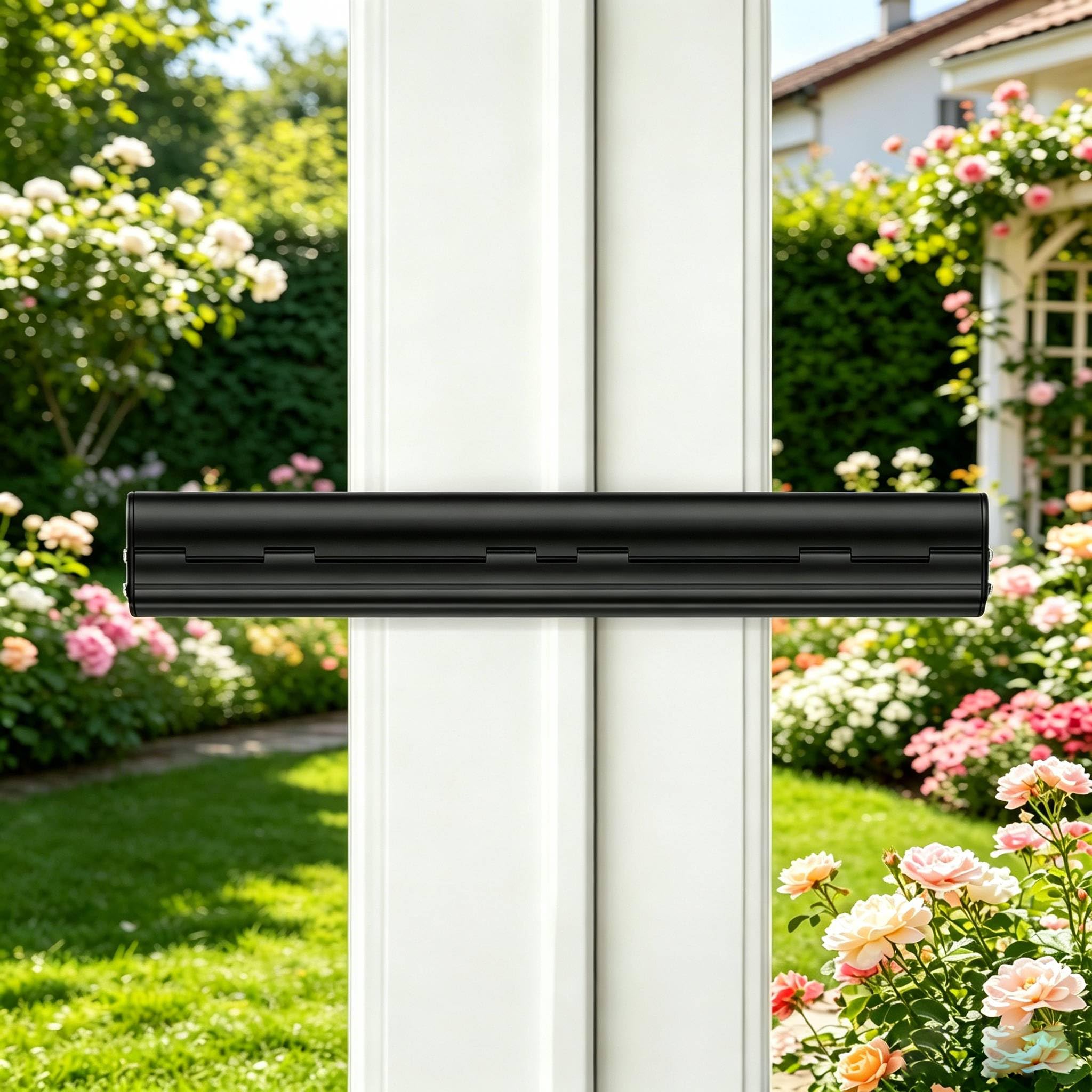 Patio Door Security Lock,High Security French Door Security Lock,Anti-Theft Patio Door Locks,French Double Door Lock for Double Conservatory Doors Lock (Without Alarm) (Black)
