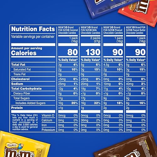 Miniatura 2 de MMs Fun Size - Surtido de chocolate con leche y maní bolsas envueltas individualmente bolsa a granel 2 libras 55 piezas