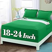 Vista 23 de Mocassi Sábana Bajera Ajustable Matrimonial - Sábanas Refrescantes de Bolsillo Profundo hasta 16 pulgadas - Hotel de Lujo 1800 Premier - Sábanas Más