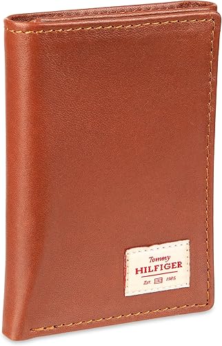 Vista 19 de Tommy Hilfiger - Cartera para hombre, triple pliegue, delgada, incluye ventana de identificación y tarjetero para tarjetas de crédito Negro