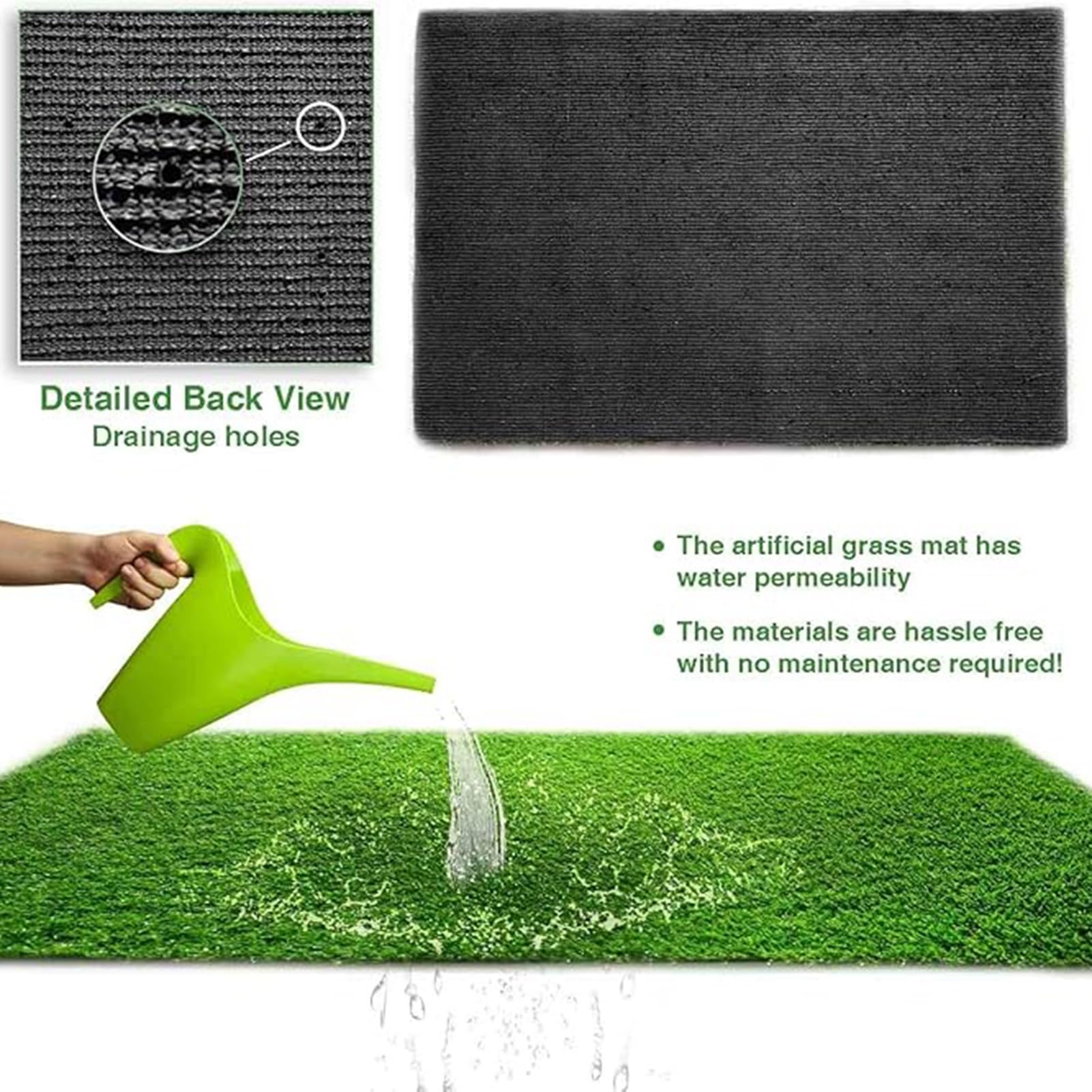 Erba Sintetica di Alta qualità da 25 mm per Uso Esterno - Prato Sintetico Realistico, Resistente ai Raggi UV, atossico, Perfetto per balconi, patii e Giardini (1x2 m/3x6 Piedi)