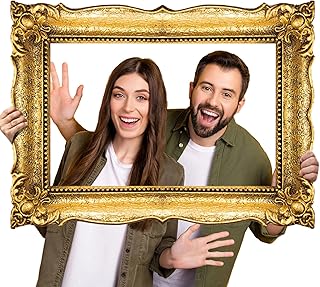 Upgraded 32 x 24 Inch Large Photo Booth Props Picture Frame Vintage Phot...