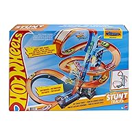Hot Wheels - Torre Scontri Estremi, Pista Alta 83cm con Booster Motorizzato e Macchinina