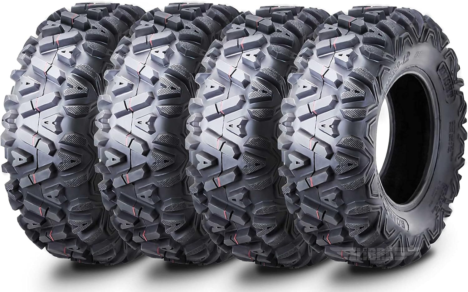 ROADGUIDER Full Set ATV UTV Tires 26x9-14 26x9x14 Front & 26x11-14 26x11x14 Rear 6PR Mud Tire