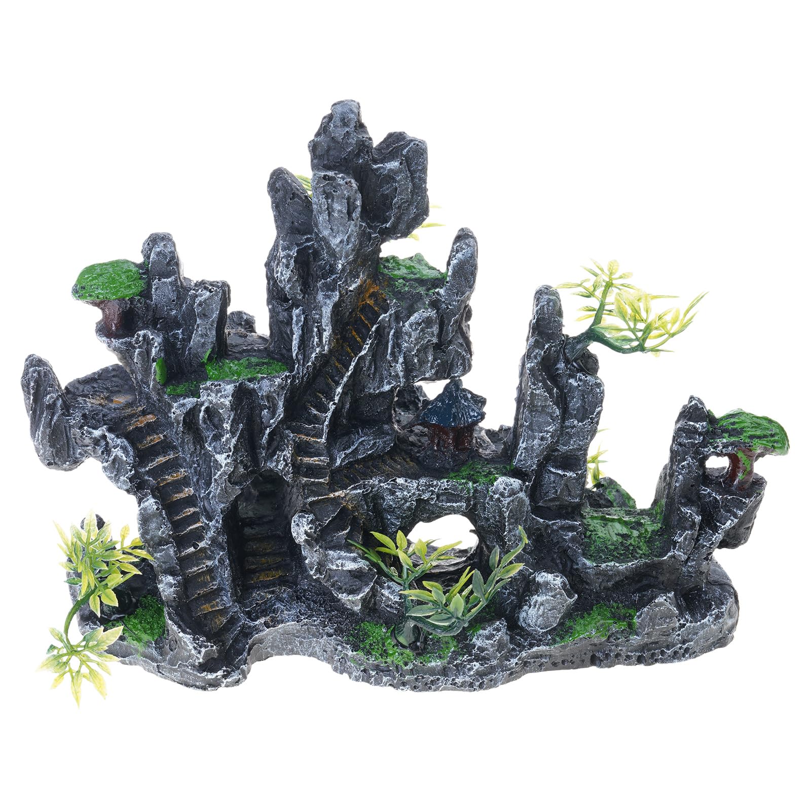NEWFT Fishtanks Decoration Mountain with Hiding Cave Great for Creating Natural Underwater Habitats Fish Shrimp Shelter