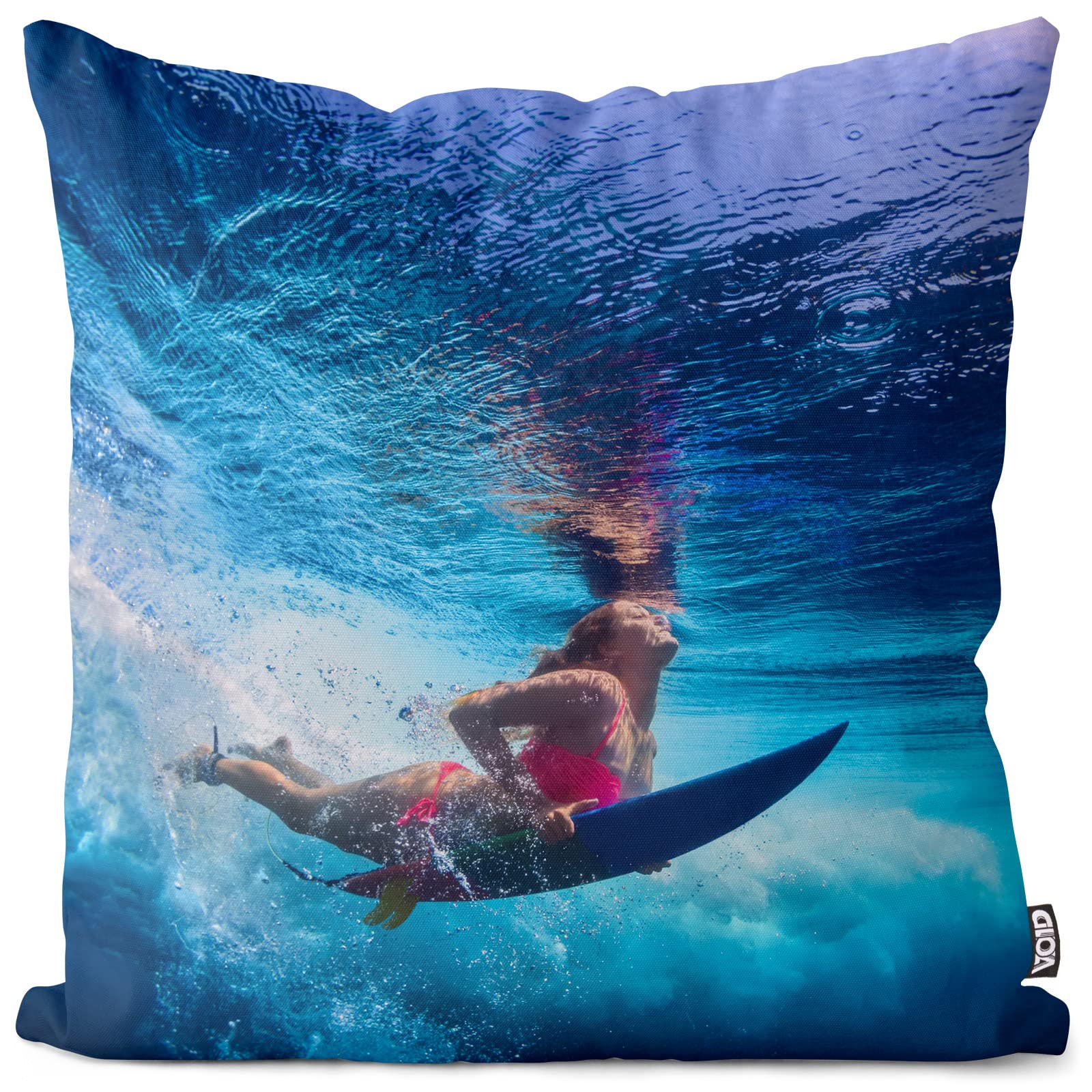 VOID Surferin nurkowanie poszewka na poduszkę poduszka na sofę poduszka dekoracyjna poduszka na zewnątrz poduszka dekoracyjna poduszka wymiary: 80 x 80 cm