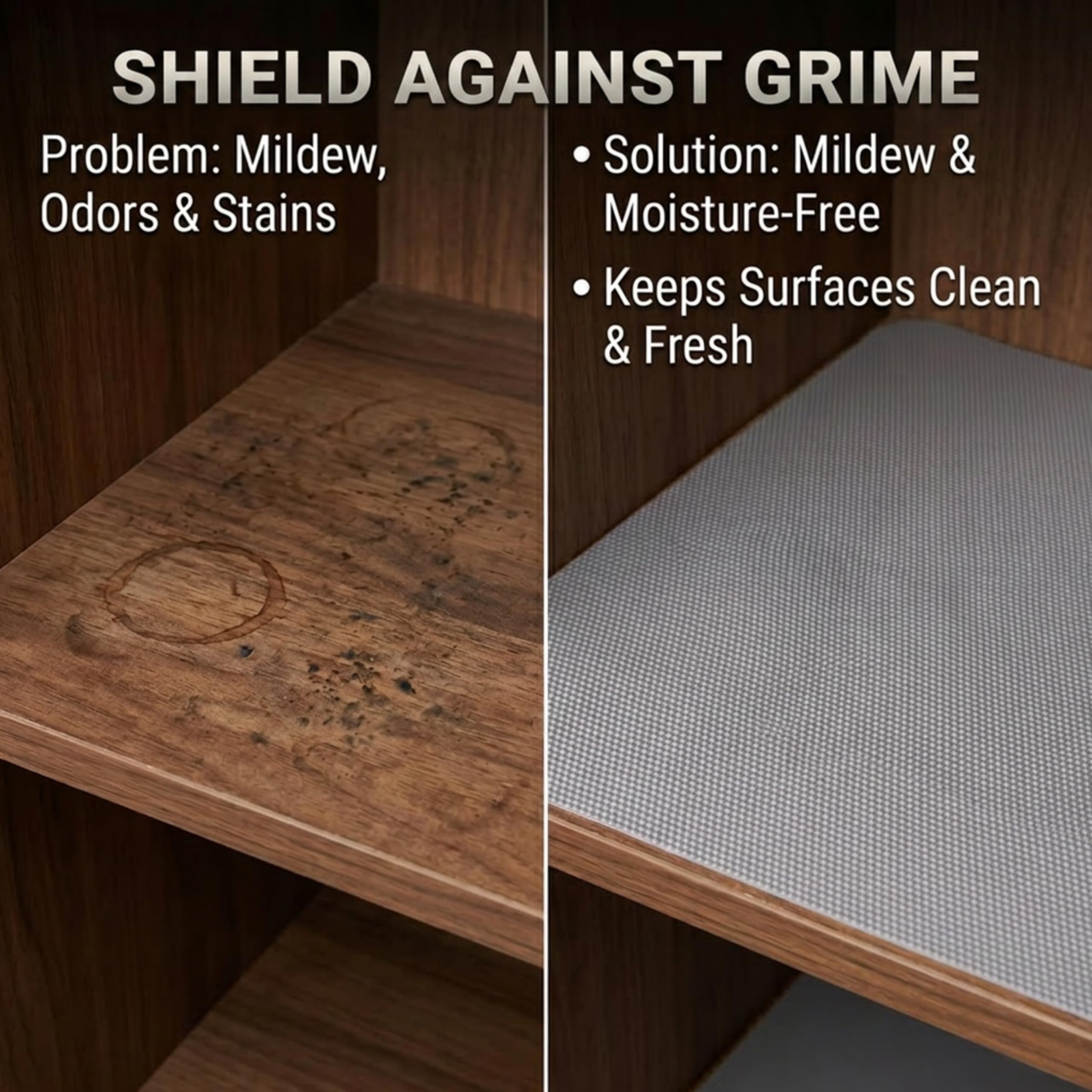 EASYHOME Premium EVA Anti-Slip Fridge Mat & Shelf Liner, Grey Diamond 3