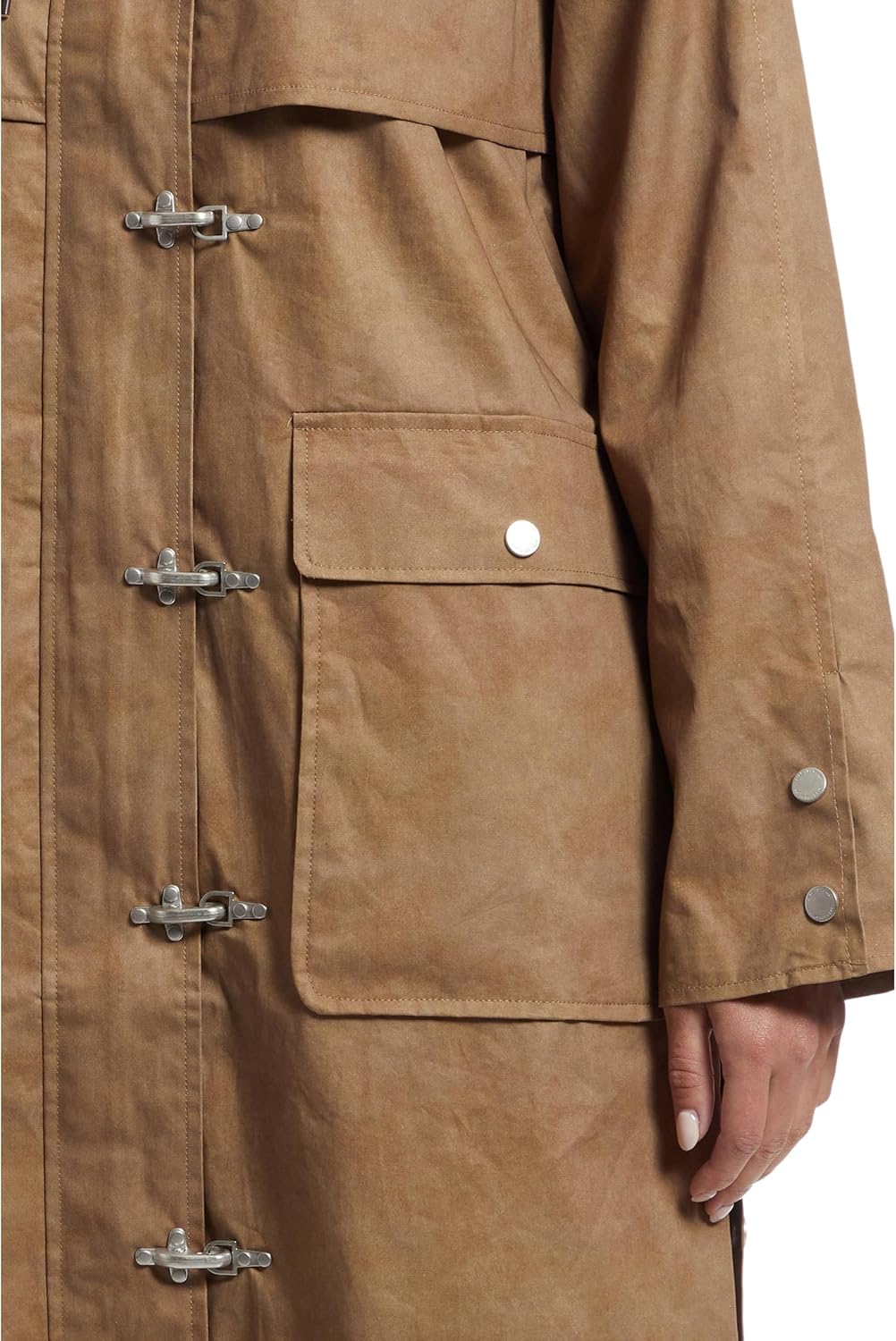 Avec Les Filles Women's Rain Anorak With Detachable Hood