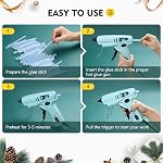 Magicfly Hot Glue Gun Sticks, énorme paquet de 300, 4 pouces long et 0.27 Diamètre de pouce Mini Hot Melt Colle Sticks, Compatible avec la plupart des pistolets à colle, parfait pour DIY Projets d'artisanat et scellement