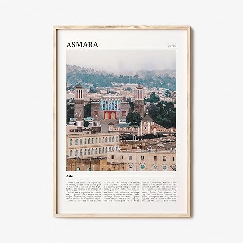 Póster de viaje Asmara 2, arte mural Asmara, impresión de póster Asmara, foto Asmara, decoración Asmara, Eritrea