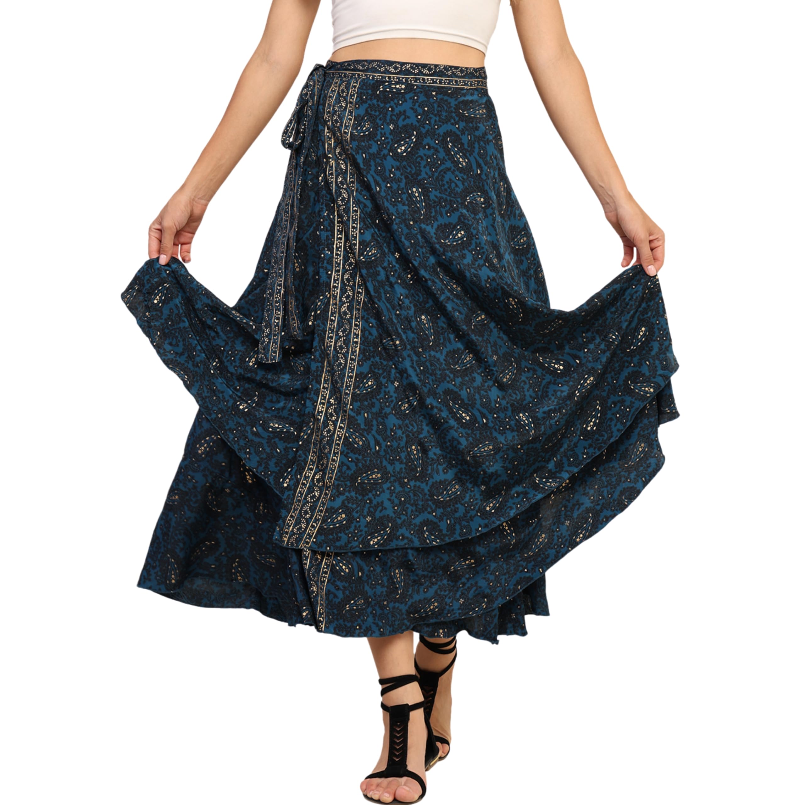 KE Kanha Exports Skirt for Woman | Women Skirts Wrap Skirt Perfect for Beach | Summer top | Boho | Short & Long Skirt | Stylish Lehenga Type