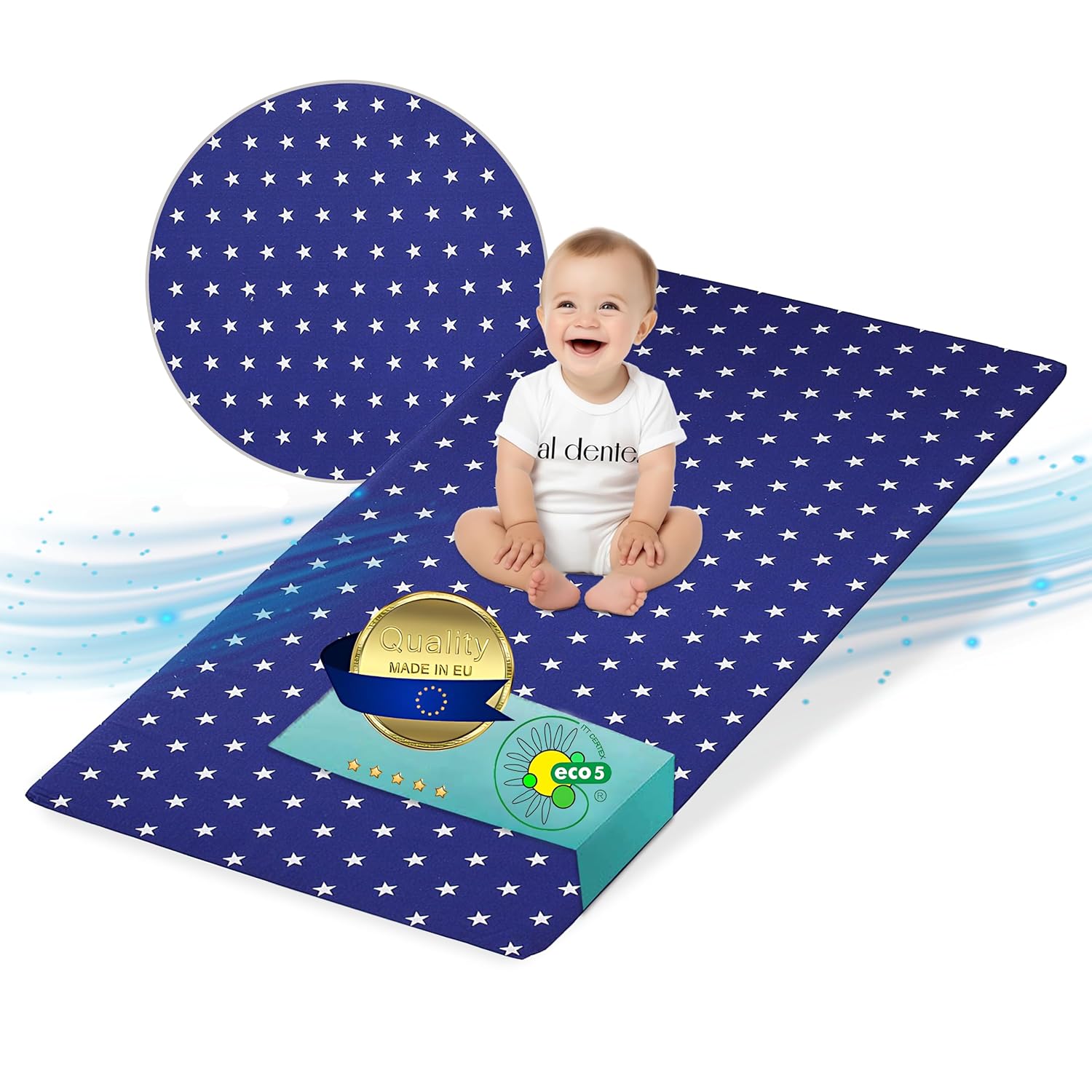 Best For Kids Kinderbettmatratze – für Allergiker geeignet – 60 x 120 cm – in 5 verschiedenen Designs erhältlich – Matratzen sind auf Schadstoffe…