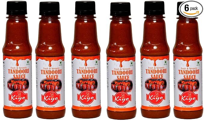 Fresh Tandoori Sauce || 100% Natural & Vegan Ingredients || No Artificial Flavours & Colours Added || Enjoy It with Noodles, Pizza, Burger & Pasta in Fresh Pantry || 210 gm Each (Pack of 6)