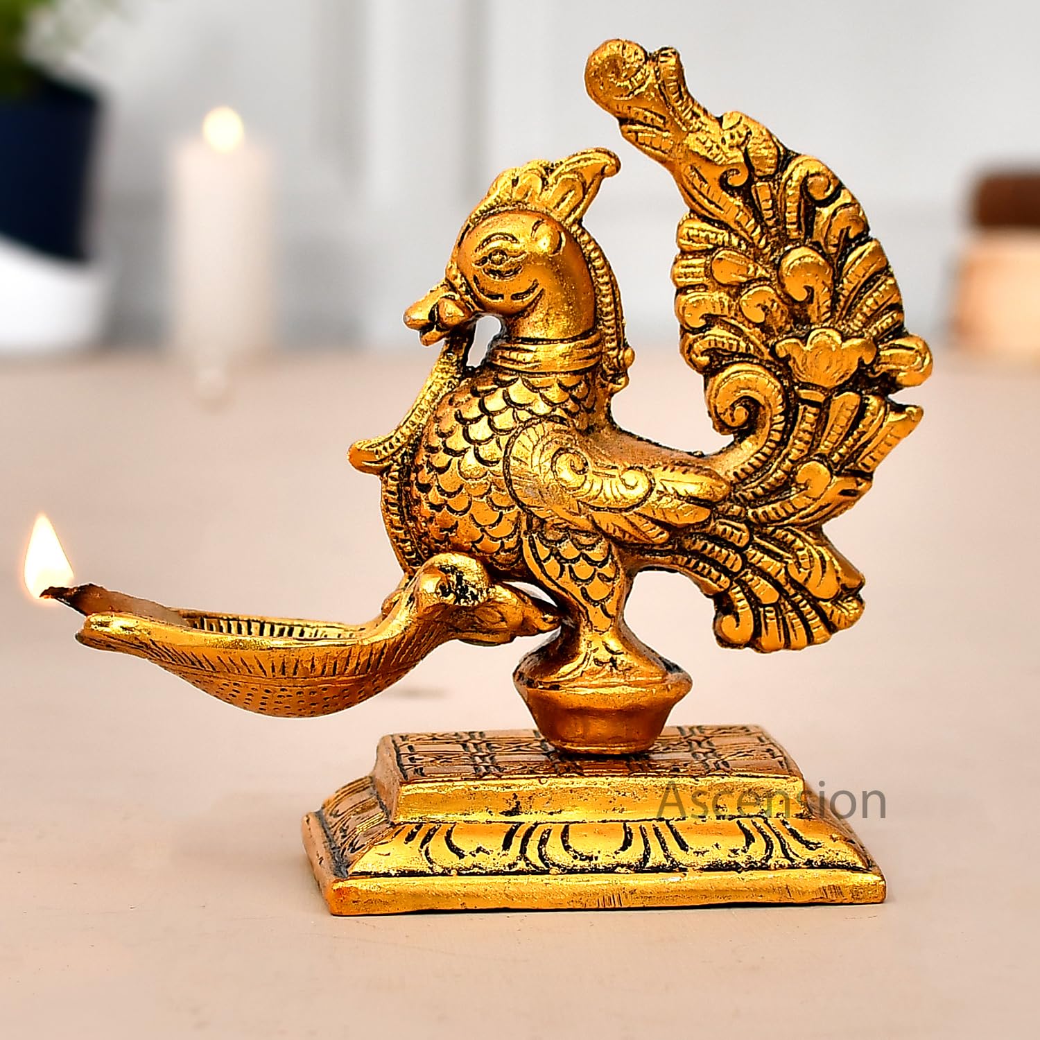 ascension Handmade Metal Peacock Deepak for Pooja Room Home Offce Oil Lamp Pooja Diya for Temple Home Diwali Decoration Gifts & Puja Decoration Items (B0CB1HTWTL) Amazon Price History, Amazon Price Tracker