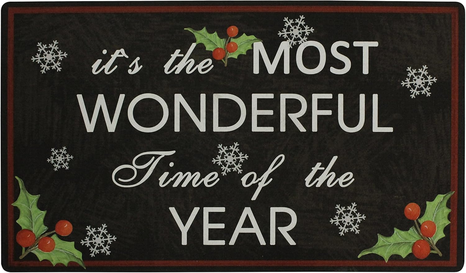 Attraction Design Christmas Outdoor Indoor Entrance Doormat, Non Slip Rubber Backing Door Mat, Low-Profile Mats for Entry Garage Patio High Traffic Areas, Christmas Holiday Doormat Entry Floor Mat
