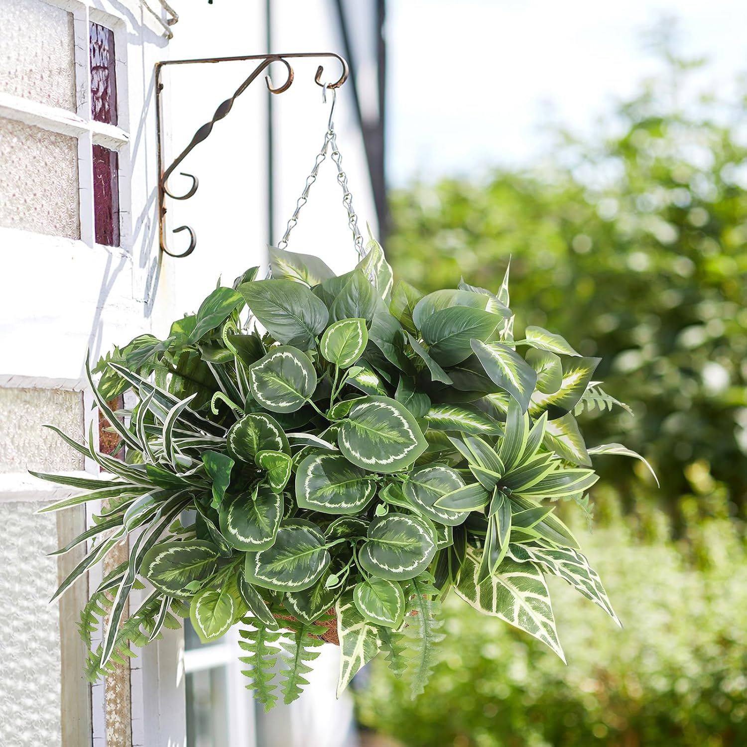 Artificial Greenery Plants, Large Bunches Outside Faux Plants for Outdoor Decor - UV Resistant Fake Plant for Planters, Realistic Fake Greenery Bushes for Garden Patio Front Porch Yard Decor - Image 6