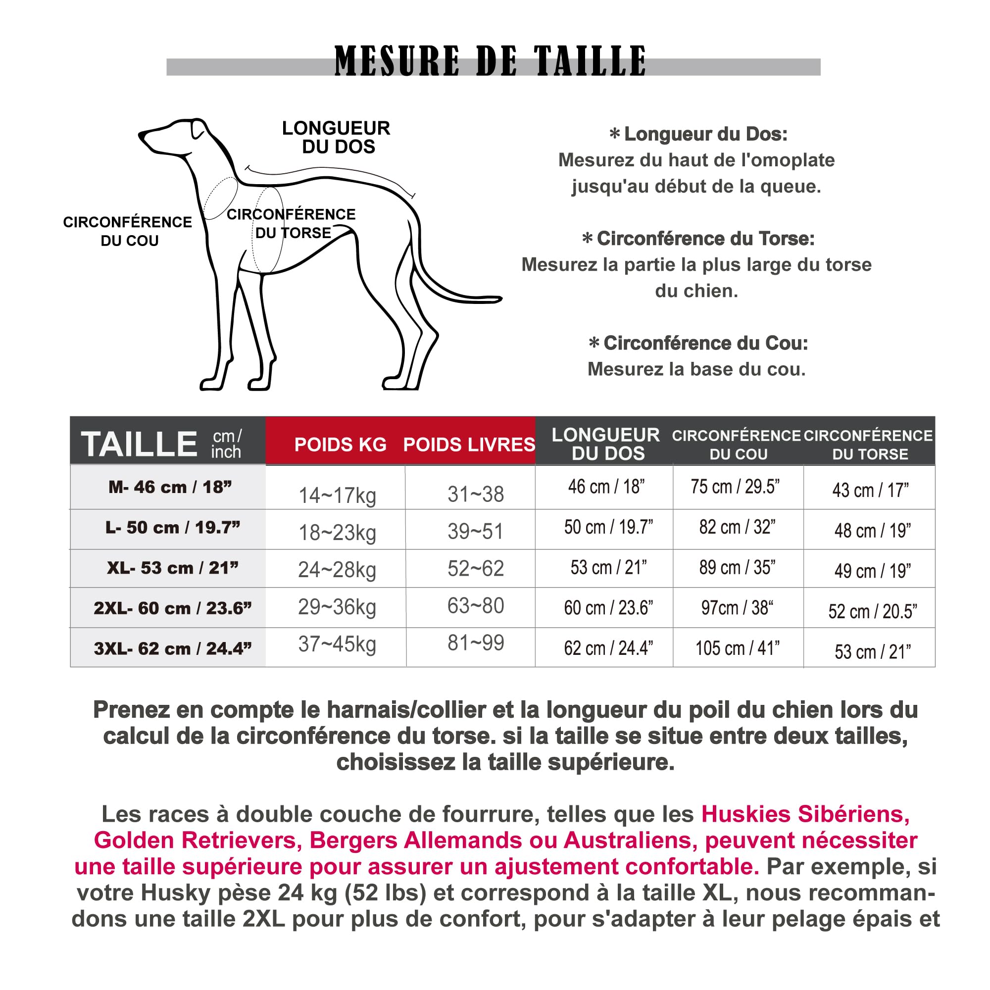 Coupe-Vent Léger pour Chien, Manteau avec Jambes, à Capuche, Trou pour Laisse, Réfléchissant, Compactable (Noir Charbon, M)