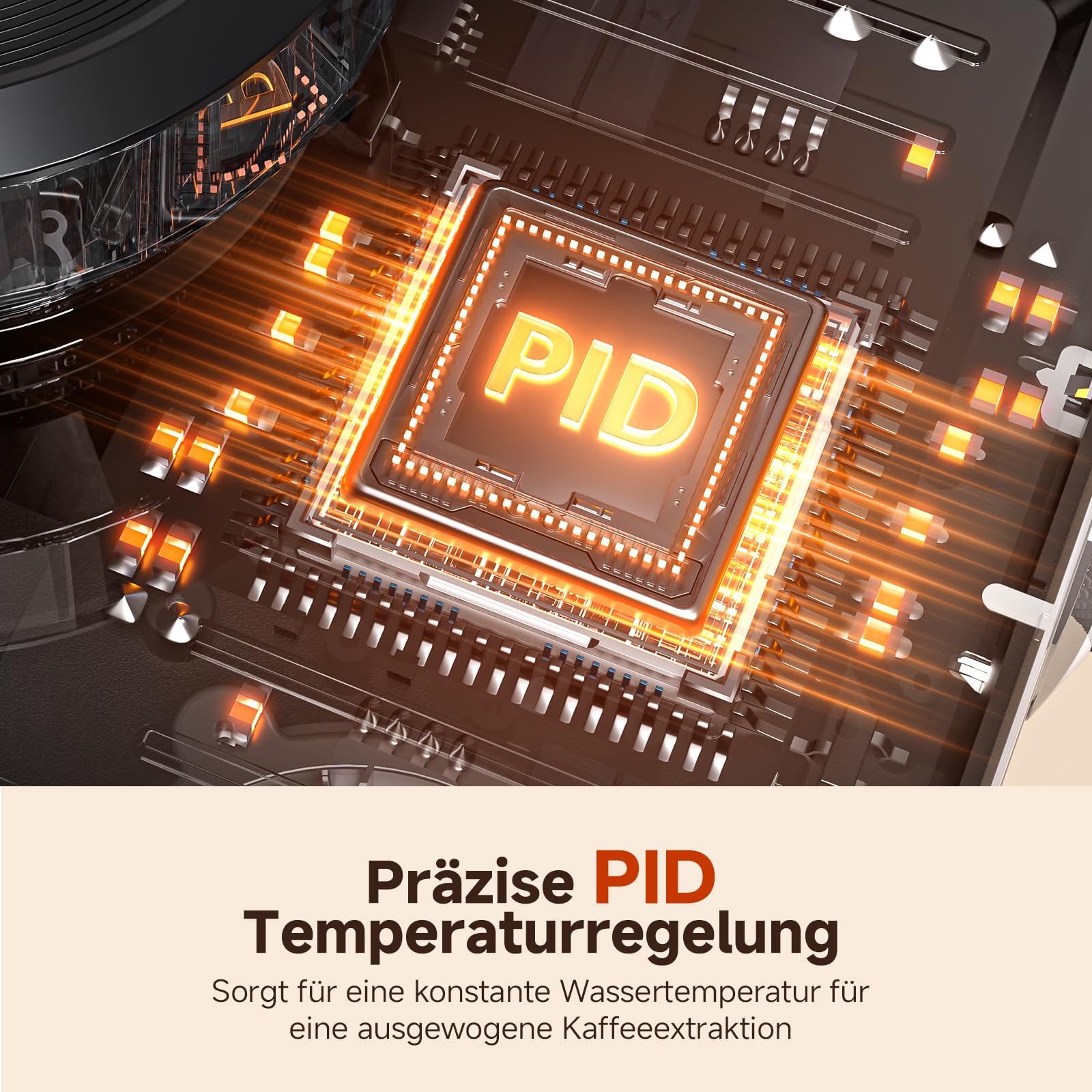 AMZCHEF Siebträgermaschine, 20 Bar Espressomaschine mit mahlwerk, 44 Mahlgrade, 4-Temperaturstufen,Cold Brew, 1,8L Tank,espressomaschine mit Milchaufschäumer, IMD Touch Screen,Edelstahl