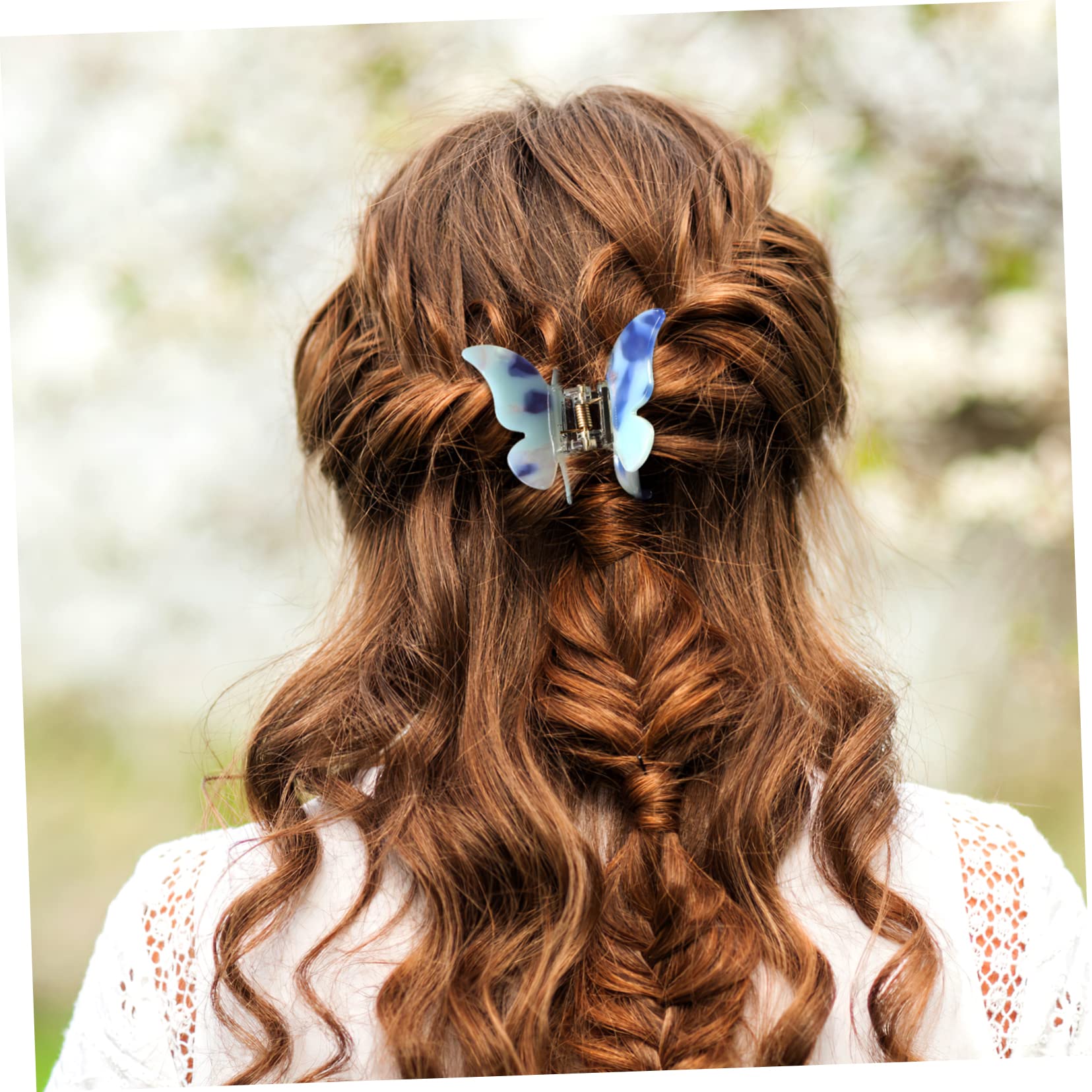 VALICLUD 6 Stück Schmetterlings Haarspangen Großer Kieferclip aus Kunststoff Rutschfest für Damen Mädchen Haarstyling Haarklammern für Dickes Haar