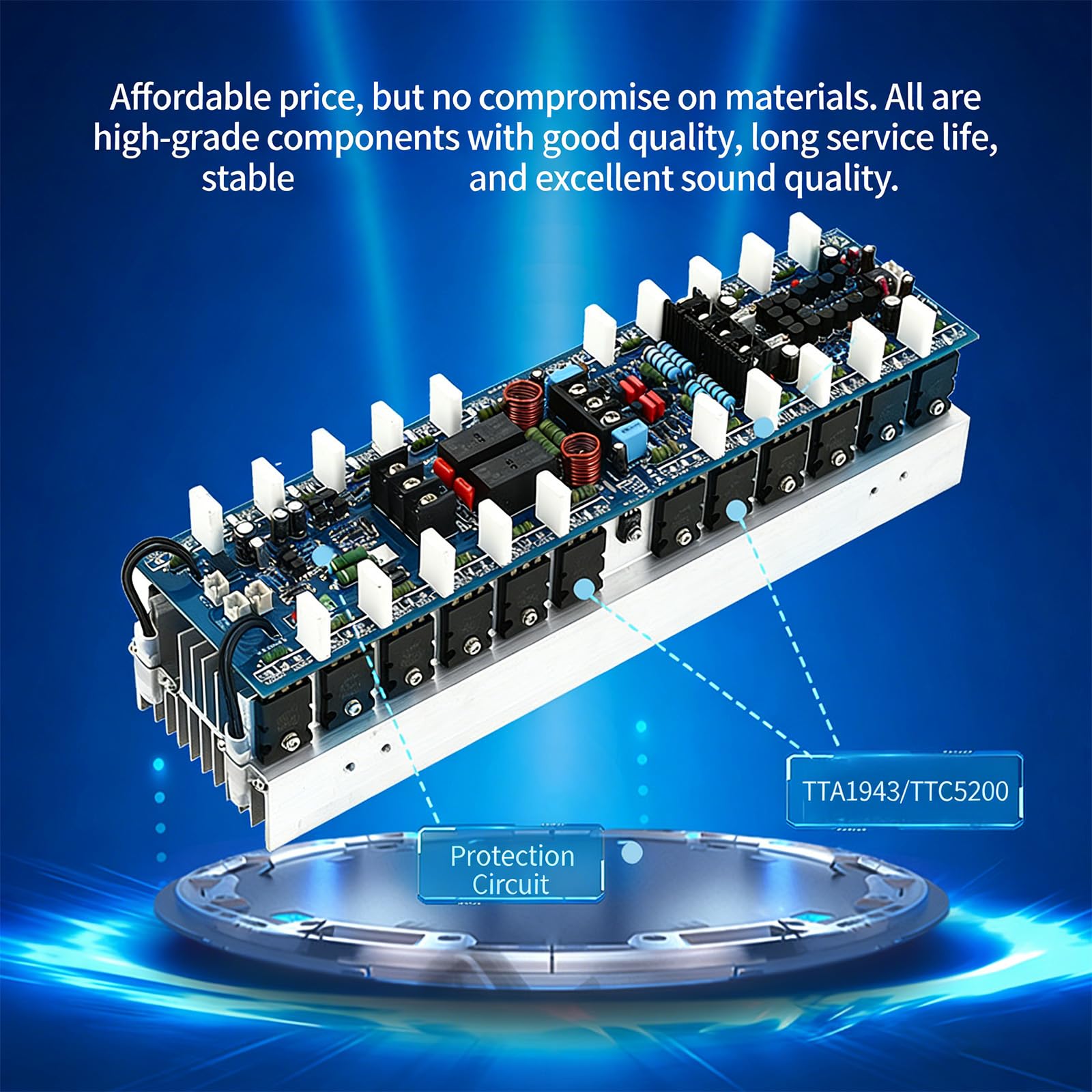 Scheda amplificatore potenza digitale a doppio canale 1000W + 1000W TTA1943 / TTC5200 modulo amplificatore potenza per scheda HIFI Home Theater