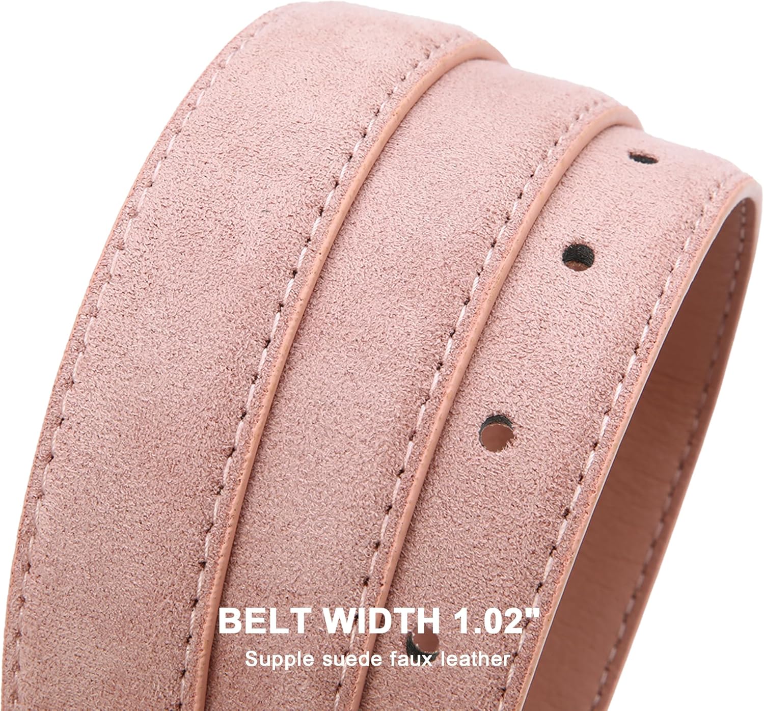 Earnda Suede Belts for Women Jeans Dresses Casual Wear Elegant Ladies Waist Belt with Gold Buckle - Image 4