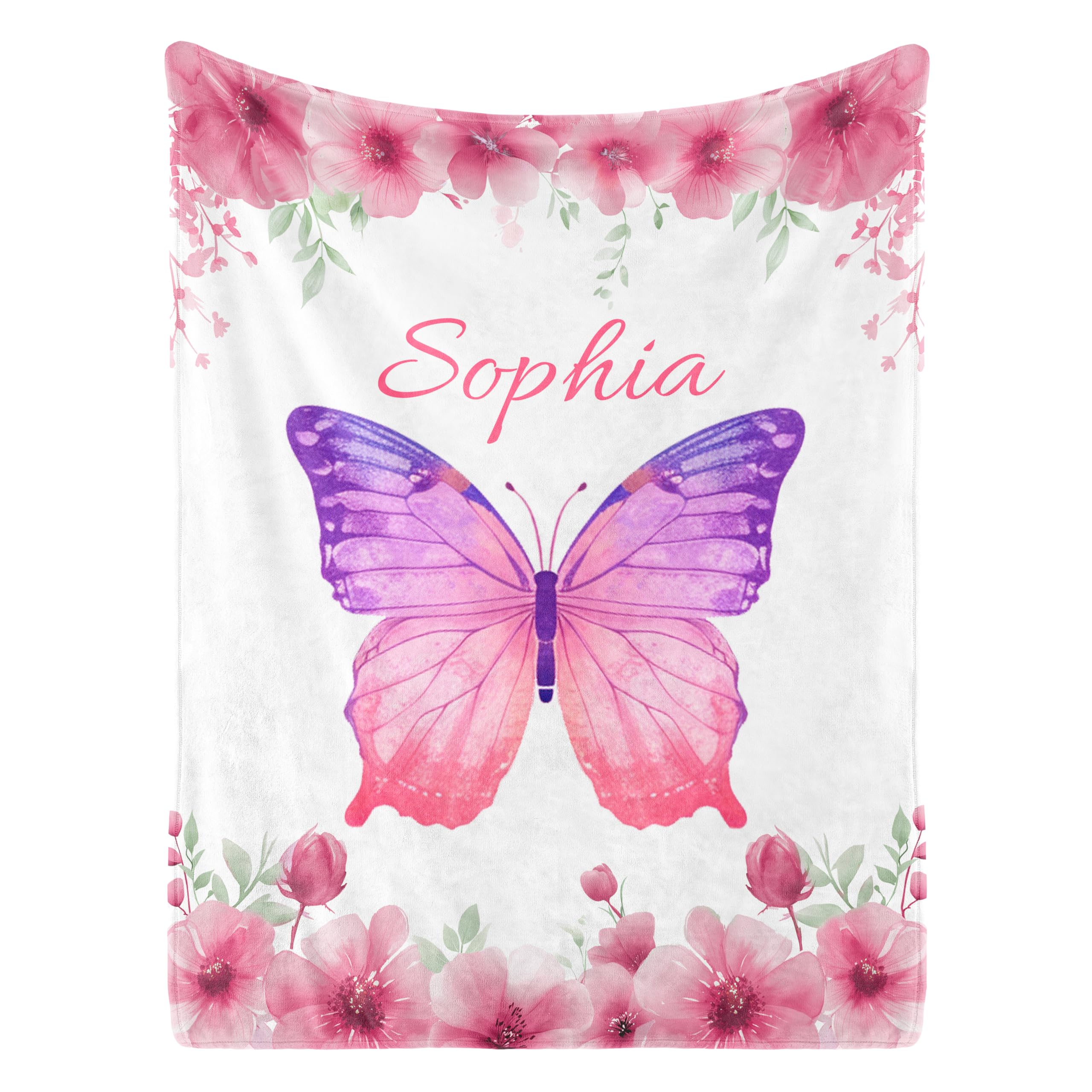 Personalized Baby Blanket with Name, Custom Baby Blankets for Girls