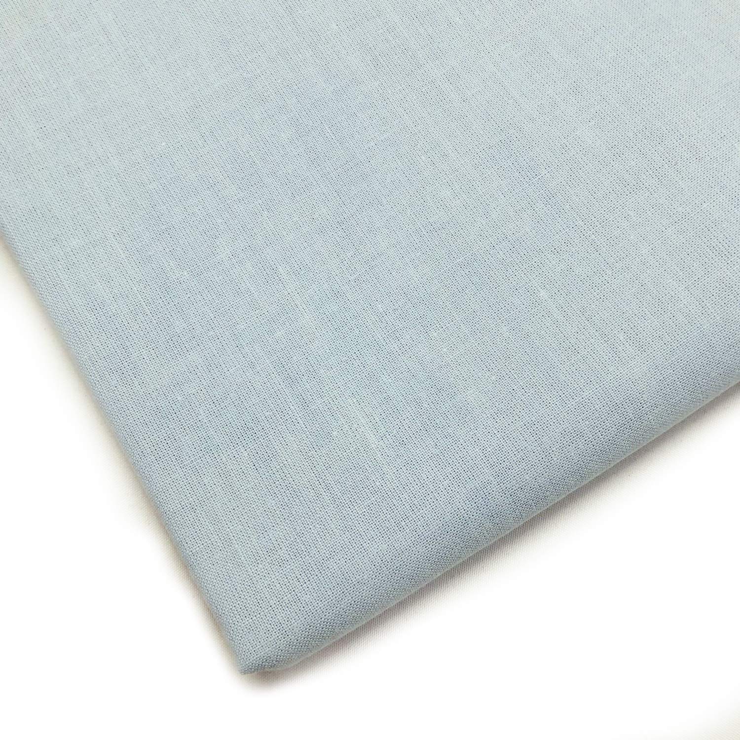 Fabrics King Online Baby Blue Lifestyle Plain Extra Wide 100% Cotton Craft Sheeting Fabric Material For Dressmaking Project Sheeting Sewing Quilting | 60" | 150Cm Wide | Sold By The Metre (Baby Blue)