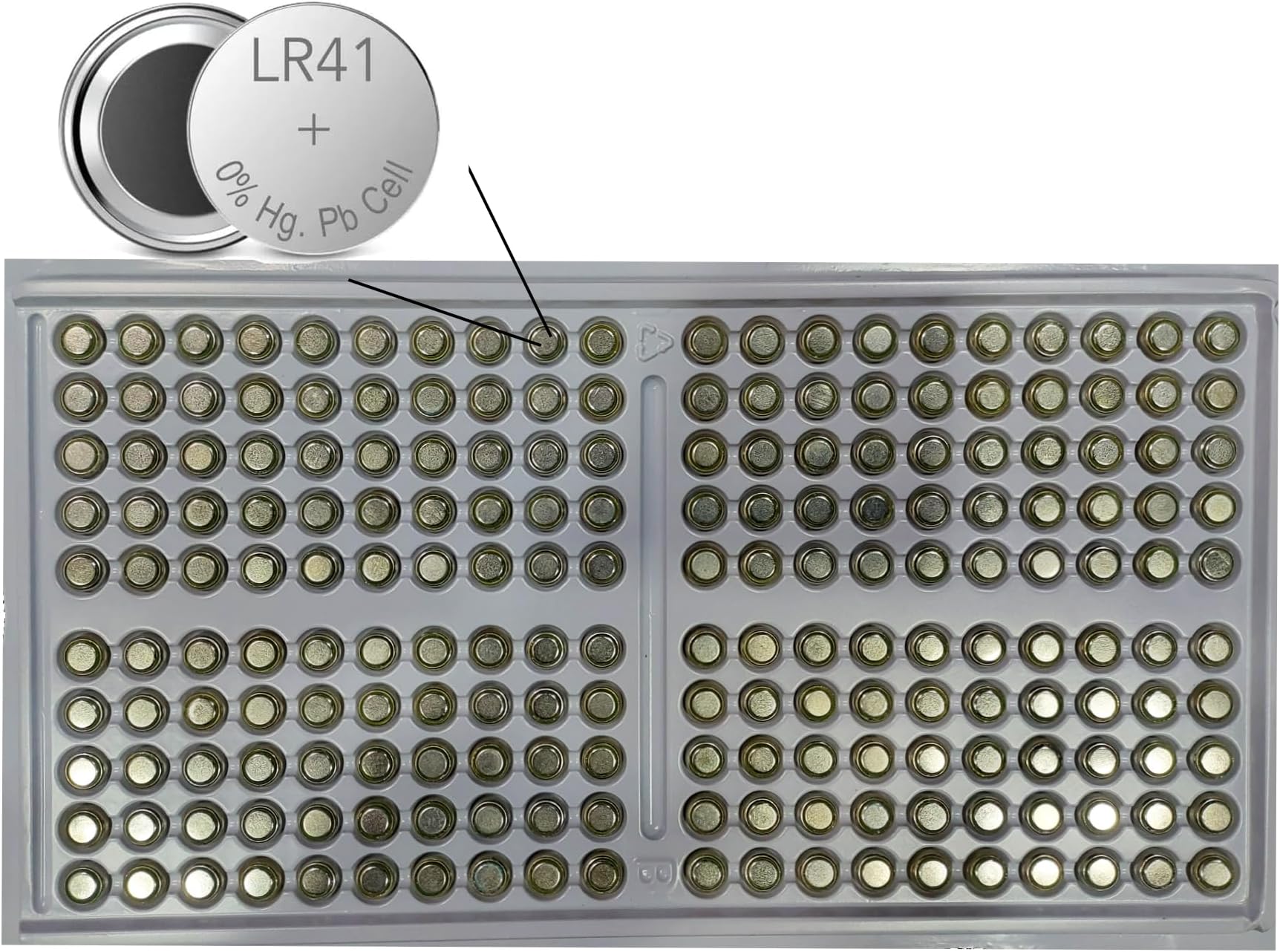 Set of 200, LR41 Button Cell Battery for Electronic Devices, Calculator, Battery Operated Candles