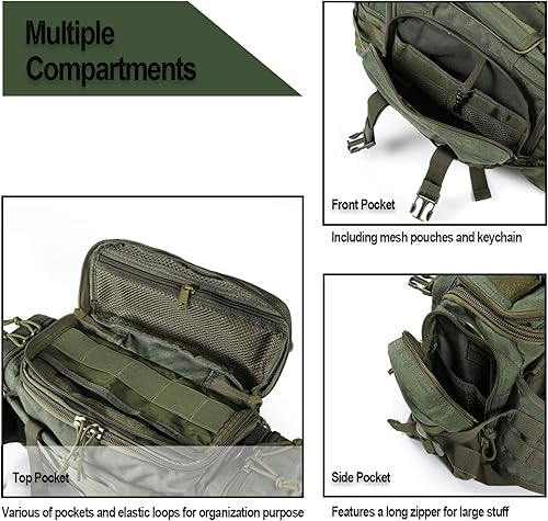 Miniatura 3 de Bolso militar táctico Shangri-La Molle resistente y con correa para el hombro, para equipo militar, fotográfico o de escalada y senderismo