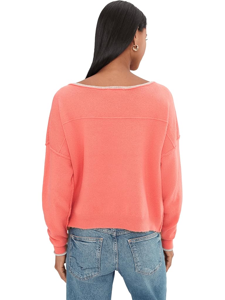 Orange Free People See Me Pullover