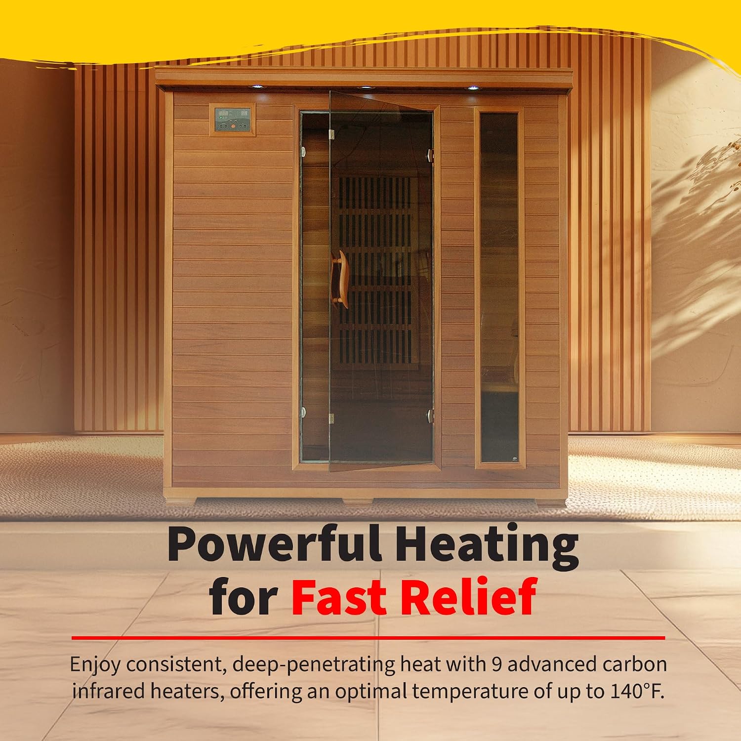 Blue Wave Klondike 4-Person Cedar Infrared Sauna with 9 Heaters