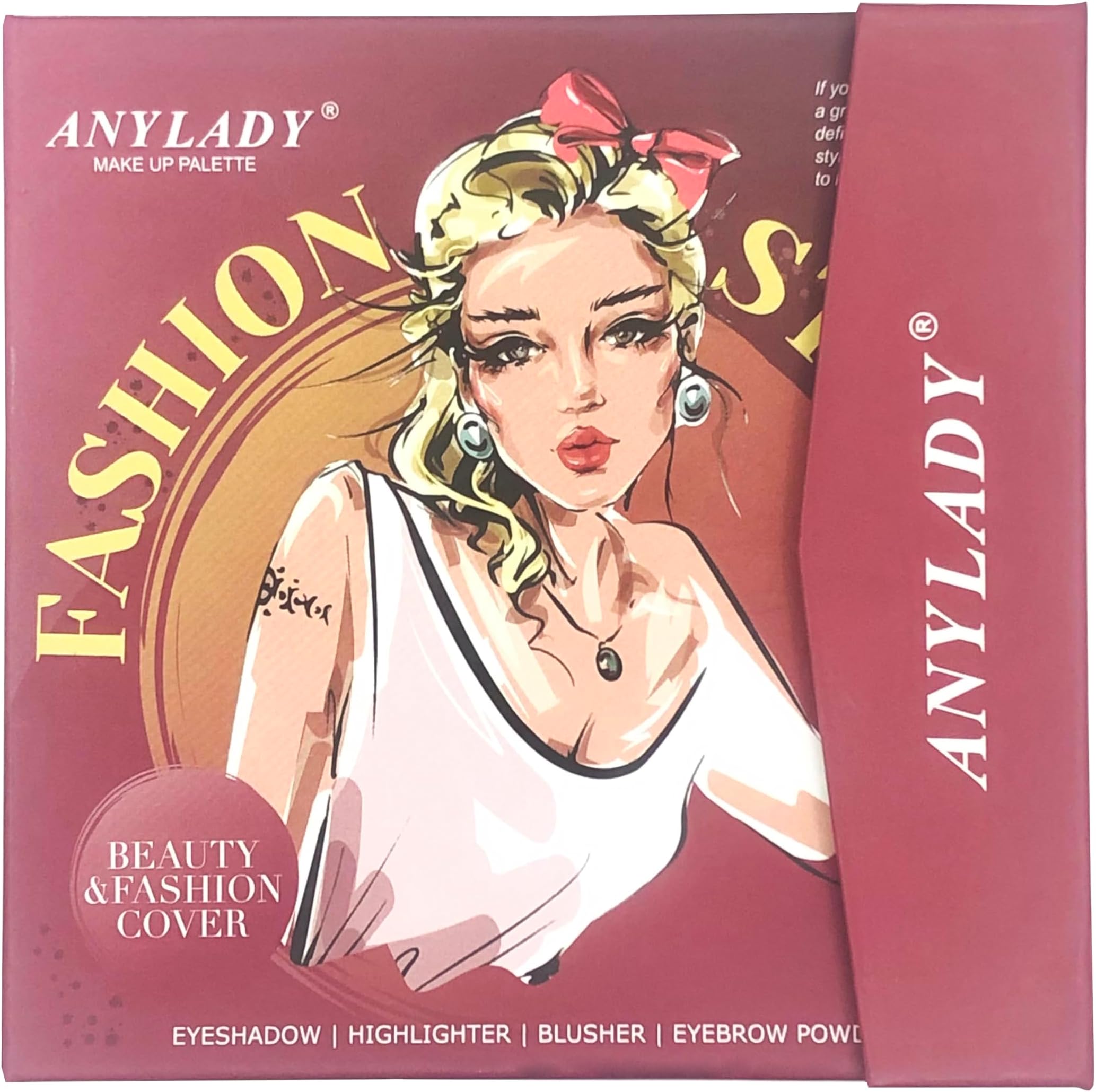 ANYLADY Fashion Style Make Up Palette, Eyeshadow, Highlighter, Blusher, Eyebrow Powder