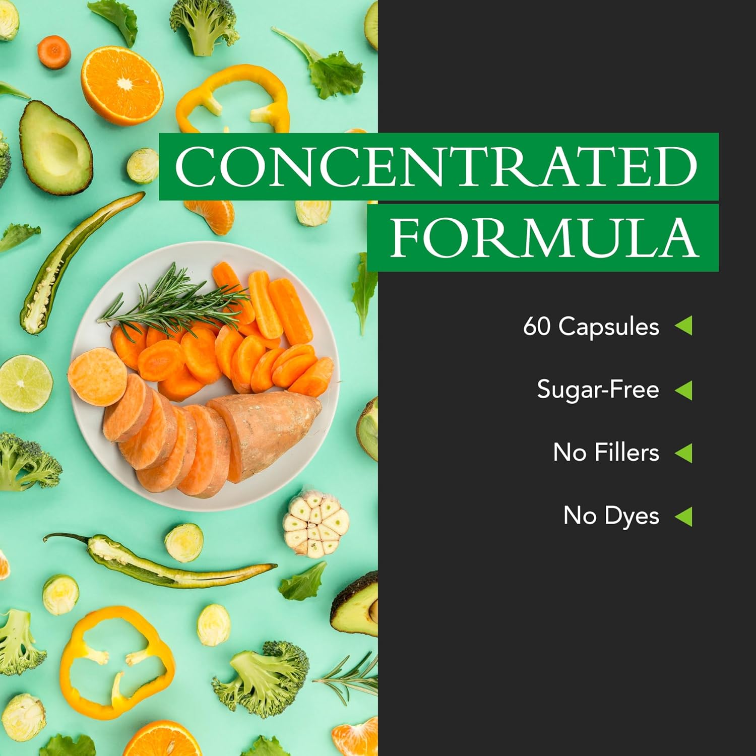 Vitamins Plus Supplement - Natural Daily Men’s & Women’s Multivitamin with Iron, Minerals, Digestive Enzymes, & Antioxidants for Energy, Brain, & Digestive Support - No Fillers, 60 Capsules - Image 7