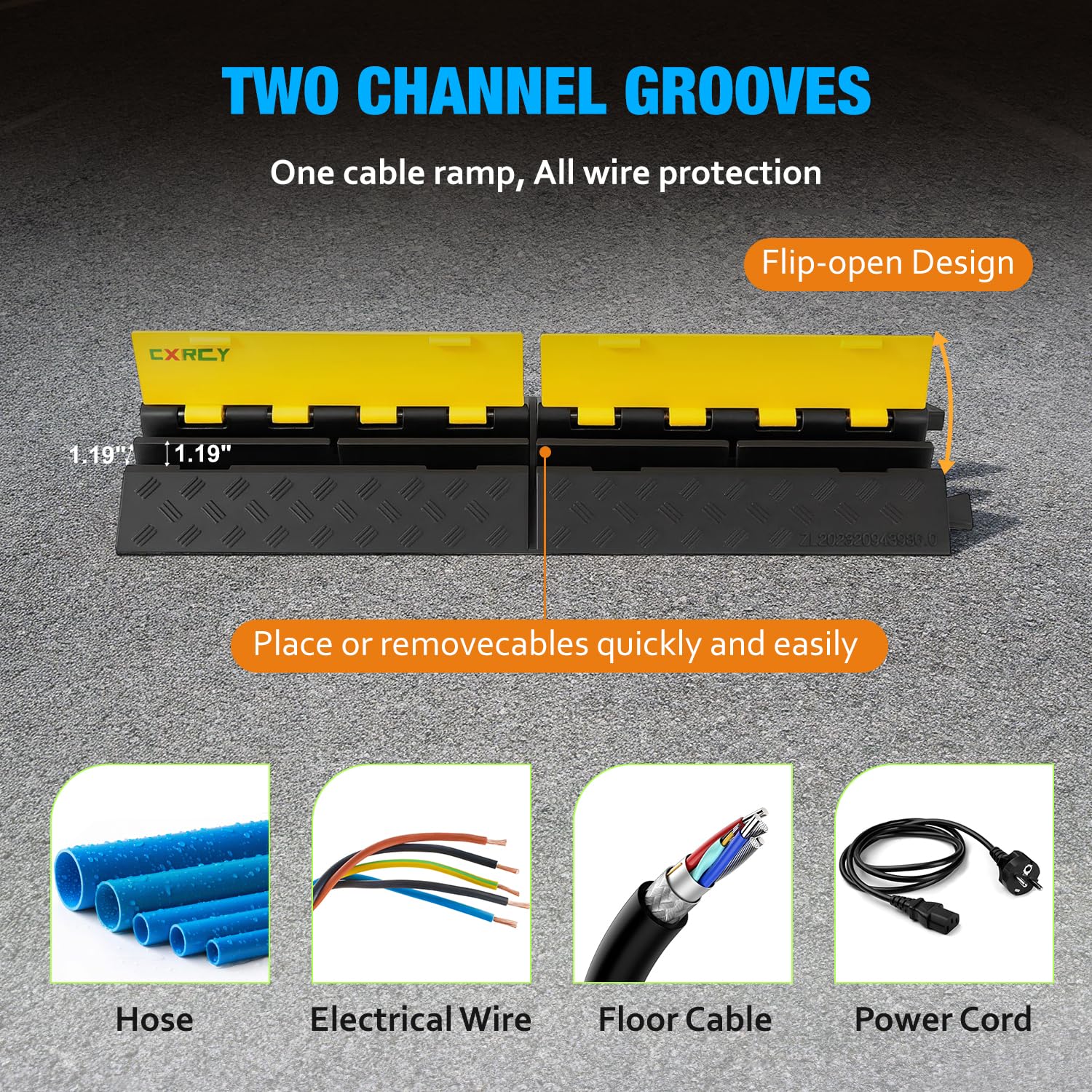 Cable Ramps - 2 Pack for Cord Protection -5