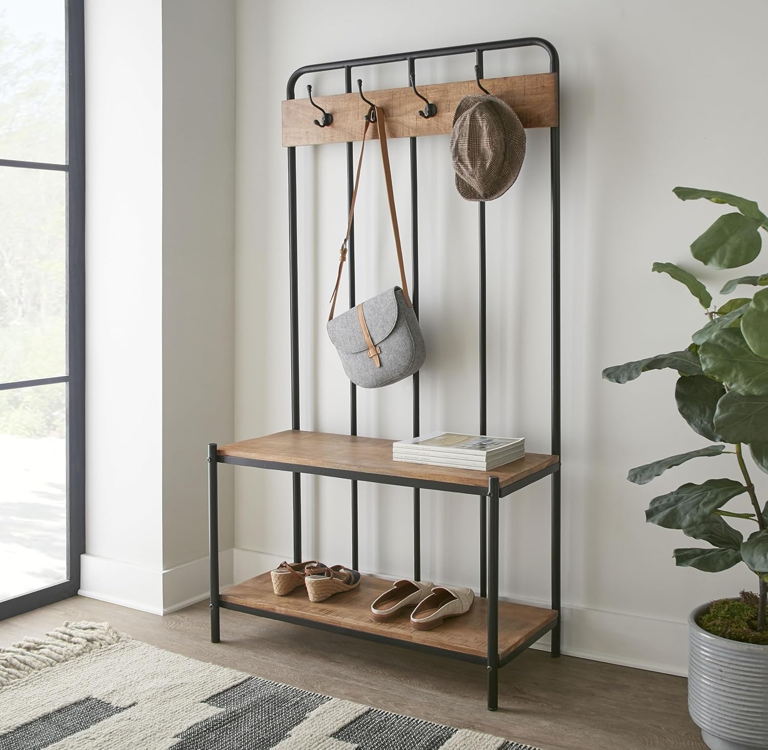 Hall Tree Dark Brown