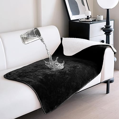 Miniatura 38 de gogobunny - Manta impermeable y reversible de vellón Sherpa para perro, cachorro, gato; protege la cama, el sofá y el sillón de líquido, orina y